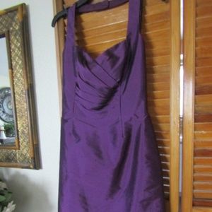 ALFRED SUNG designer dress halter top sheath